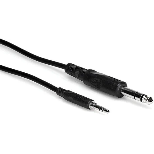 Hosa CMS110 Stereo Mini Male To Stereo 1/4'' Male Cable, 10'