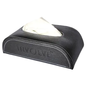 Involve® Luxury Art Leather Tissue Box : Midnight Black