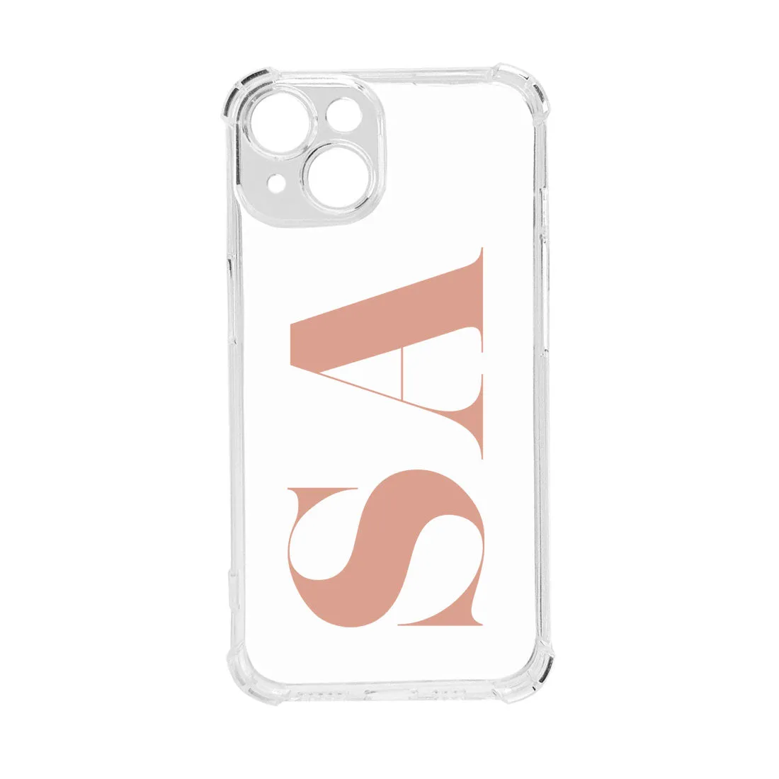 iPhone 13 Back Cover with Camera Protection Customized Transparent Cover with Initial