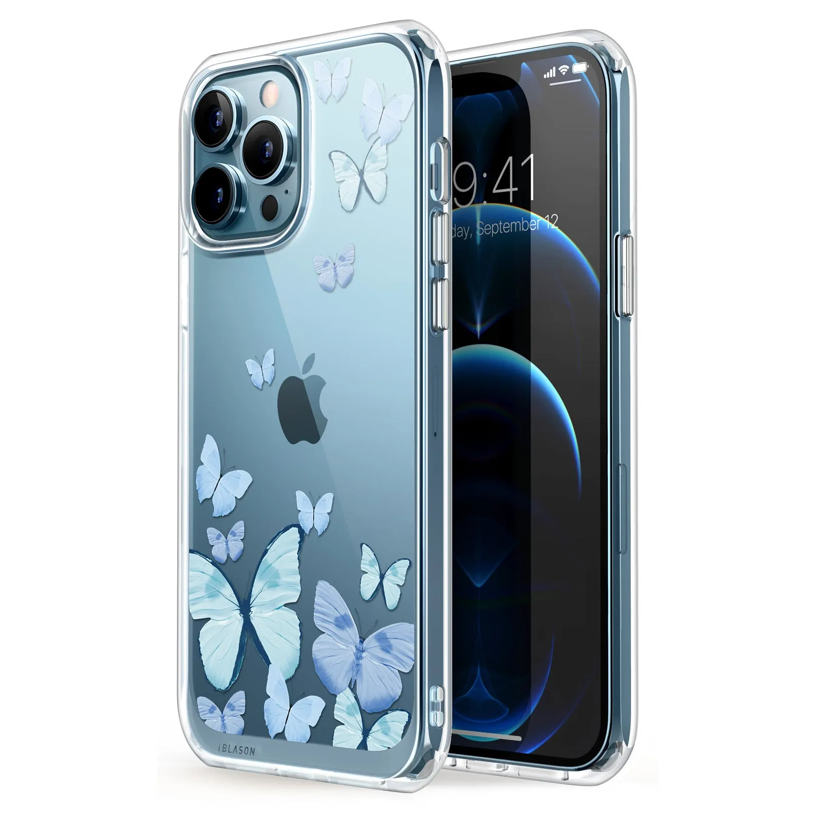 iPhone 13 Pro Max Halo Case - Butterfly Blue