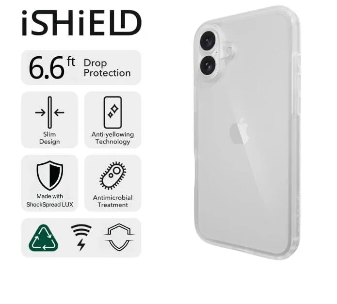 iShield Crystal Palace Clear Case for iPhone 16 Plus