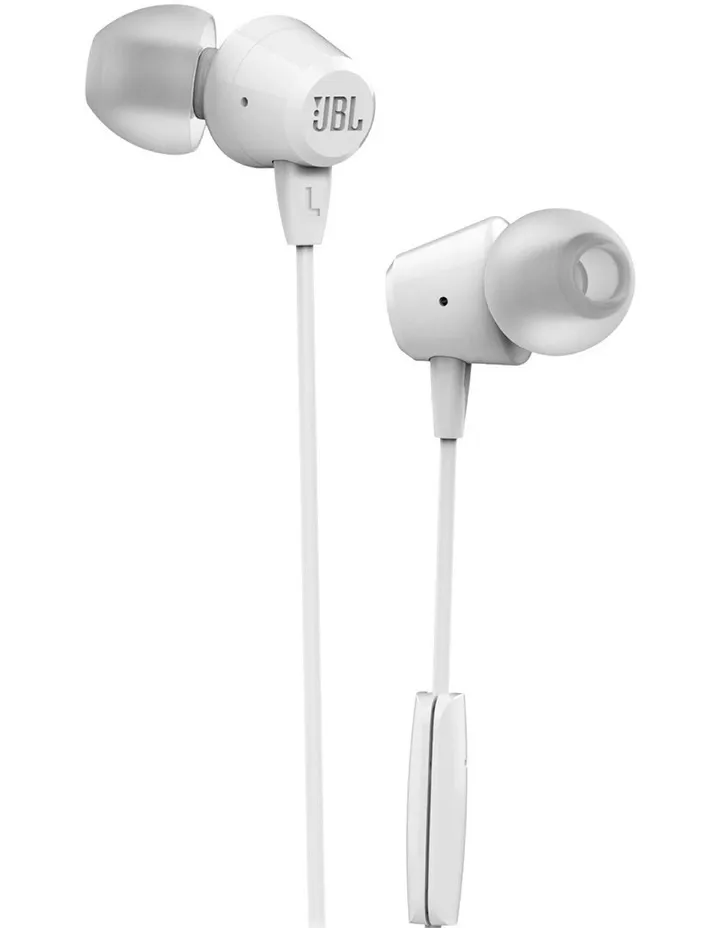 JBL C50HI In Ear Headphones Mic White 4804805