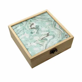 Jewellery Box Makepup Organizer -  Green Marble