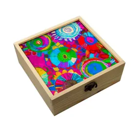 Jewellery Box Wooden Jewelry Organizer -  Floral Drawing