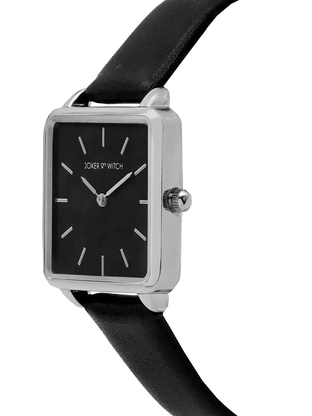 Joker & Witch Emily Square Dial Silver All Black Watch for Women