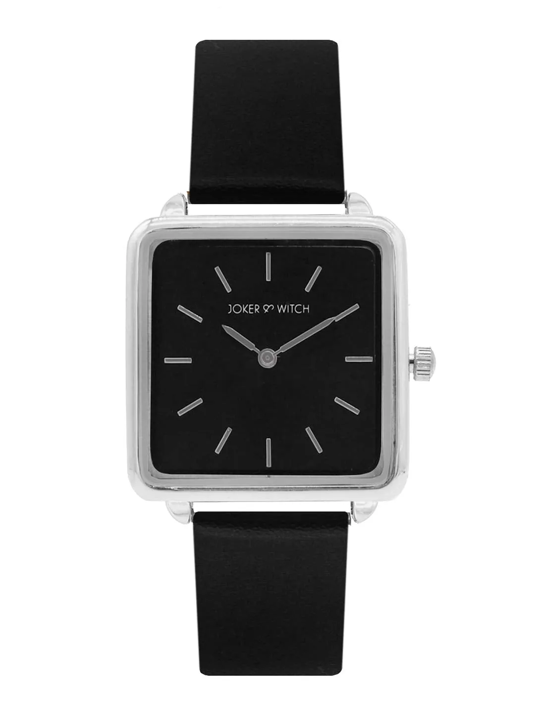 Joker & Witch Emily Square Dial Silver All Black Watch for Women