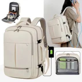 Large Capacity Backpack with Multiple Pockets for Business Travel