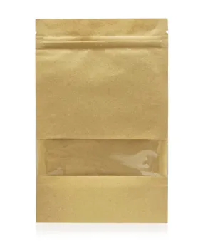 Large Kraft Bag with Window - Resealable