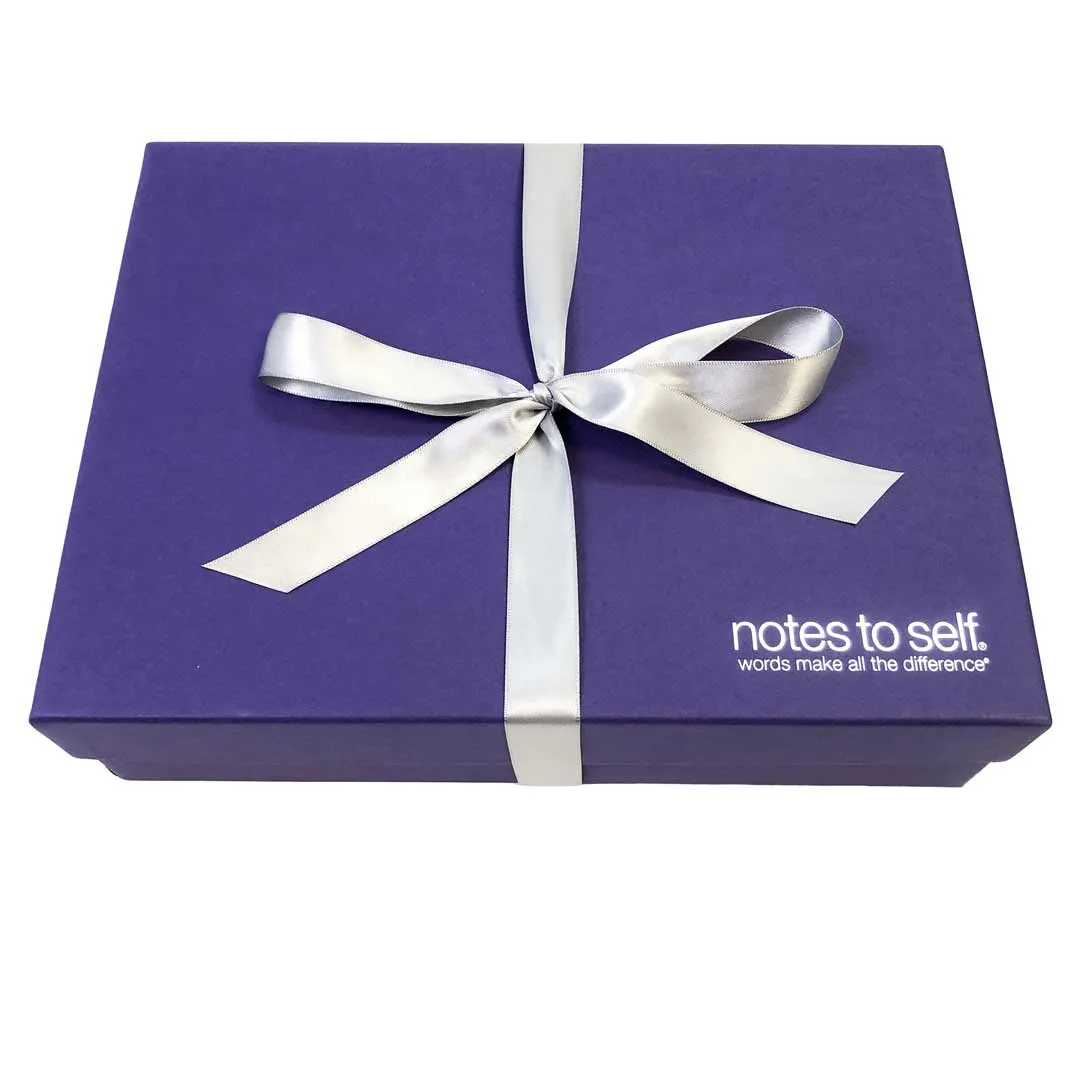 large purple keepsake gift box with ribbon (socks sold separately) - holds up to 12 pairs