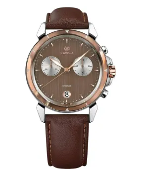 LeWy 6 Swiss Men's Watch Rose Brown Color J7.016.L