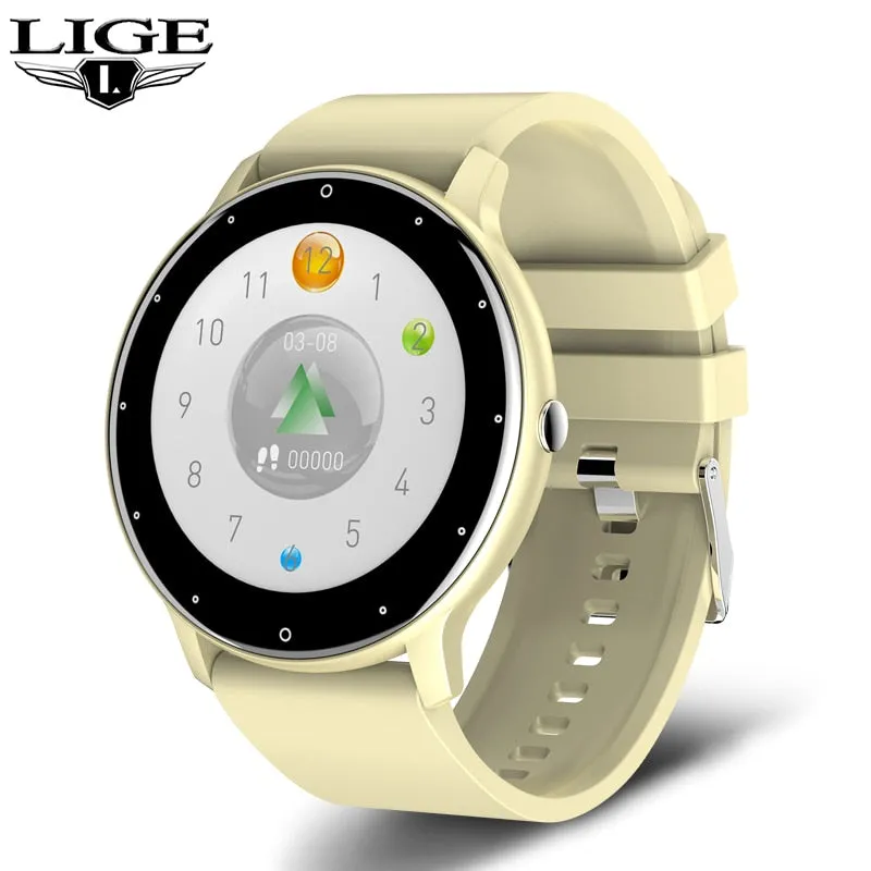 LIGE 2023 New Smart Watch Men Full Touch Screen Sport Fitness Watch IP67 Waterproof Bluetooth For Android ios smartwatch Men box