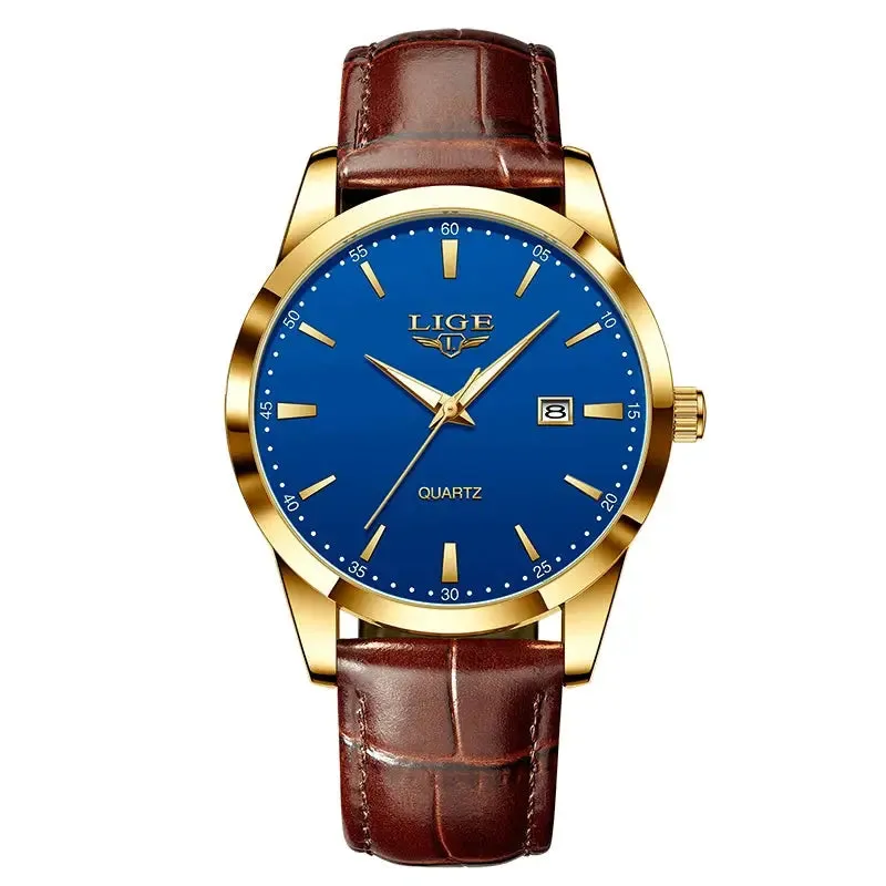 LIGE Luxury Quartz Men's Watch