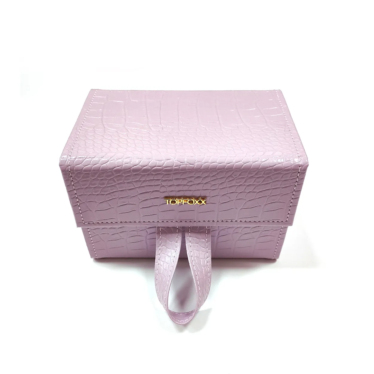 Lilac Faux Croco Travel Case