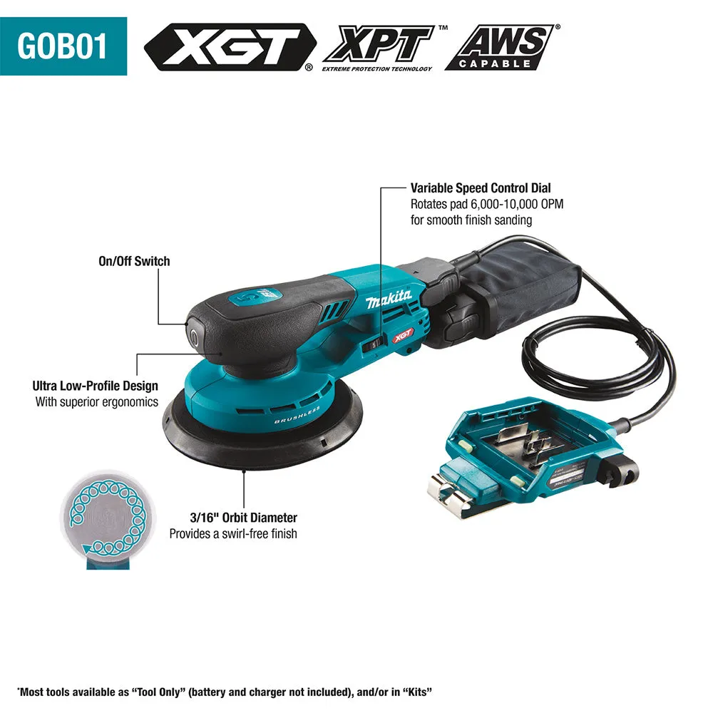 Makita GOB01CZ 40V max XGT Brushless 6" Random Orbit Sander - Bare Tool