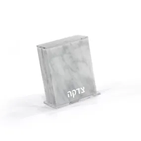 Marble Tzedakah Box-Opaque