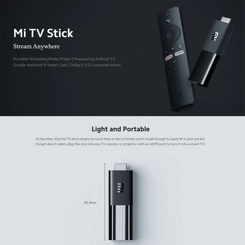 Mi TV Stick Android TV Stream Anywhere