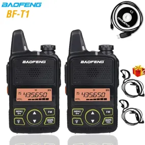 Mini Walkie Talkie UHF Handheld Two-Way Radio Bft1 Ham Radio Portable FM Transceiver Kids 5km CB Radio Intercom, Baofeng BF-T1