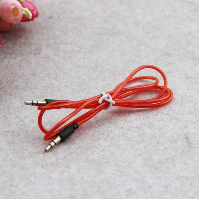 MOONBIFFY 3.5mm Male To Male Stereo Audio Jack Aux Auxiliary Cable For iPhone 6 5 5s For iPad MP3 Music Piayer in Car