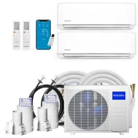 MRCOOL DIY Mini-Split Series 4th Generation 27,000 BTU 2-Zone Wall Mounted 9K 18K Heat Pump System