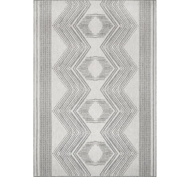 Nuloom Cabana Gbcb01b 5 X 8 Outdoor Area Rug Silver Tone