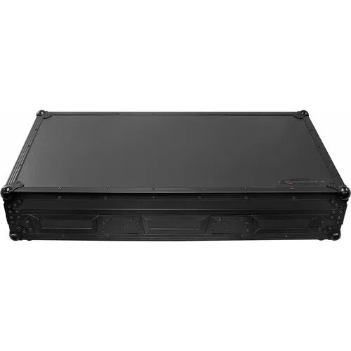 Odyssey FZGS12CDJWXD2BL Extra-Deep Coffin Flight Case w/Glide Platform for 12" DJ Mixer and Two Large-Format Media Players (All Black)