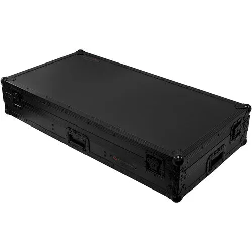 Odyssey FZGS12CDJWXD2BL Extra-Deep Coffin Flight Case w/Glide Platform for 12" DJ Mixer and Two Large-Format Media Players (All Black)