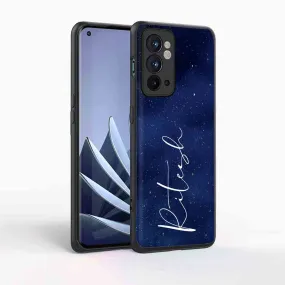 One Plus 9RT Back Case Personalized Mobile Cover with Calligraphy Name - Stars