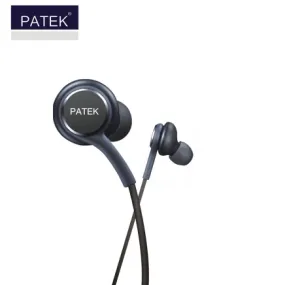 PATEK Earphones Headphones Headset Handsfree with Mic- P- 555 -(Black)