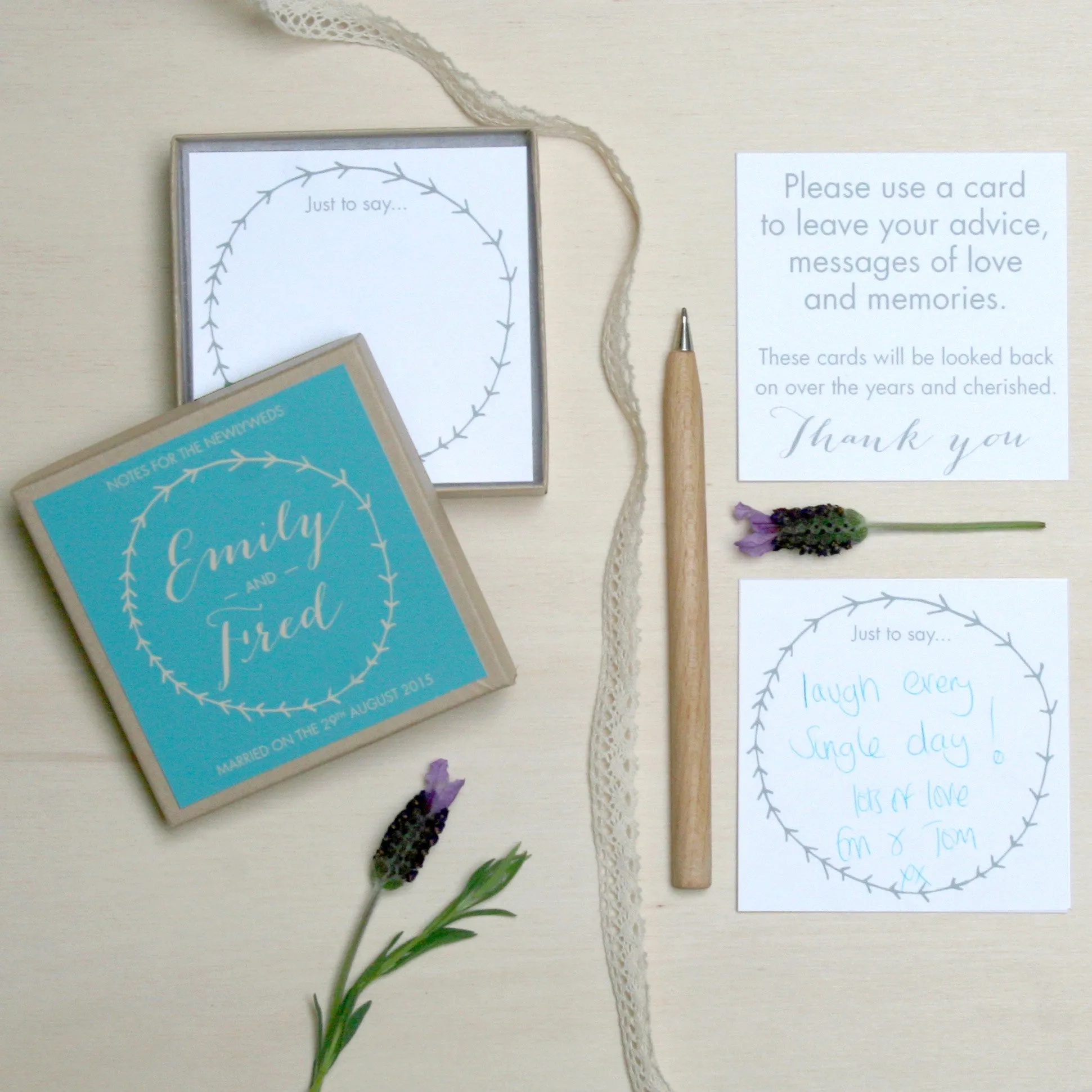 Personalised Wedding Guest Message Box