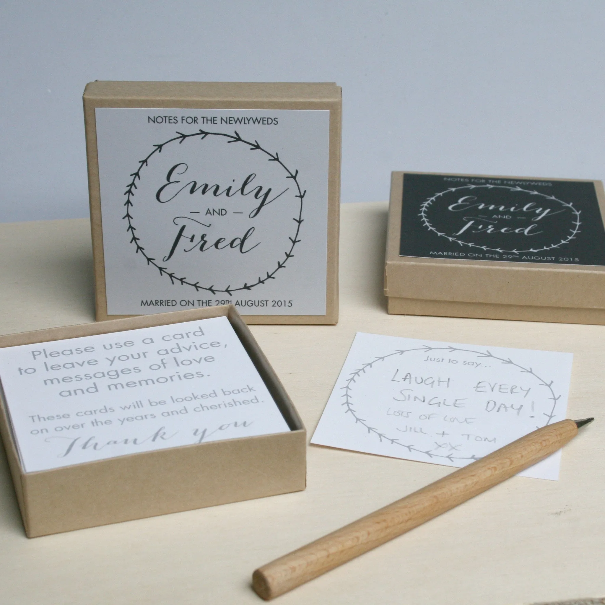 Personalised Wedding Guest Message Box