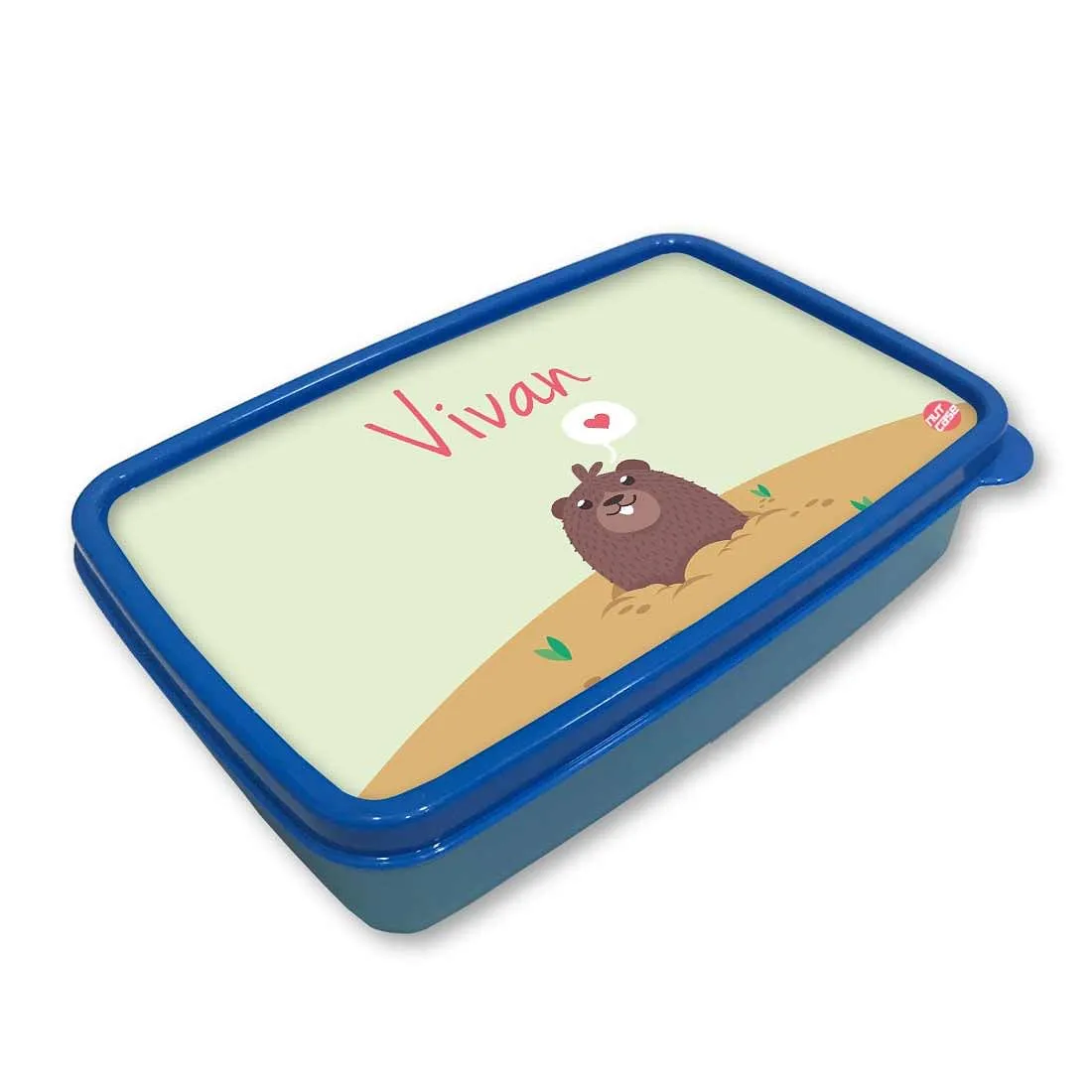 Personalized Snack Box for Kids Plastic Lunch Box for Boys -Bear