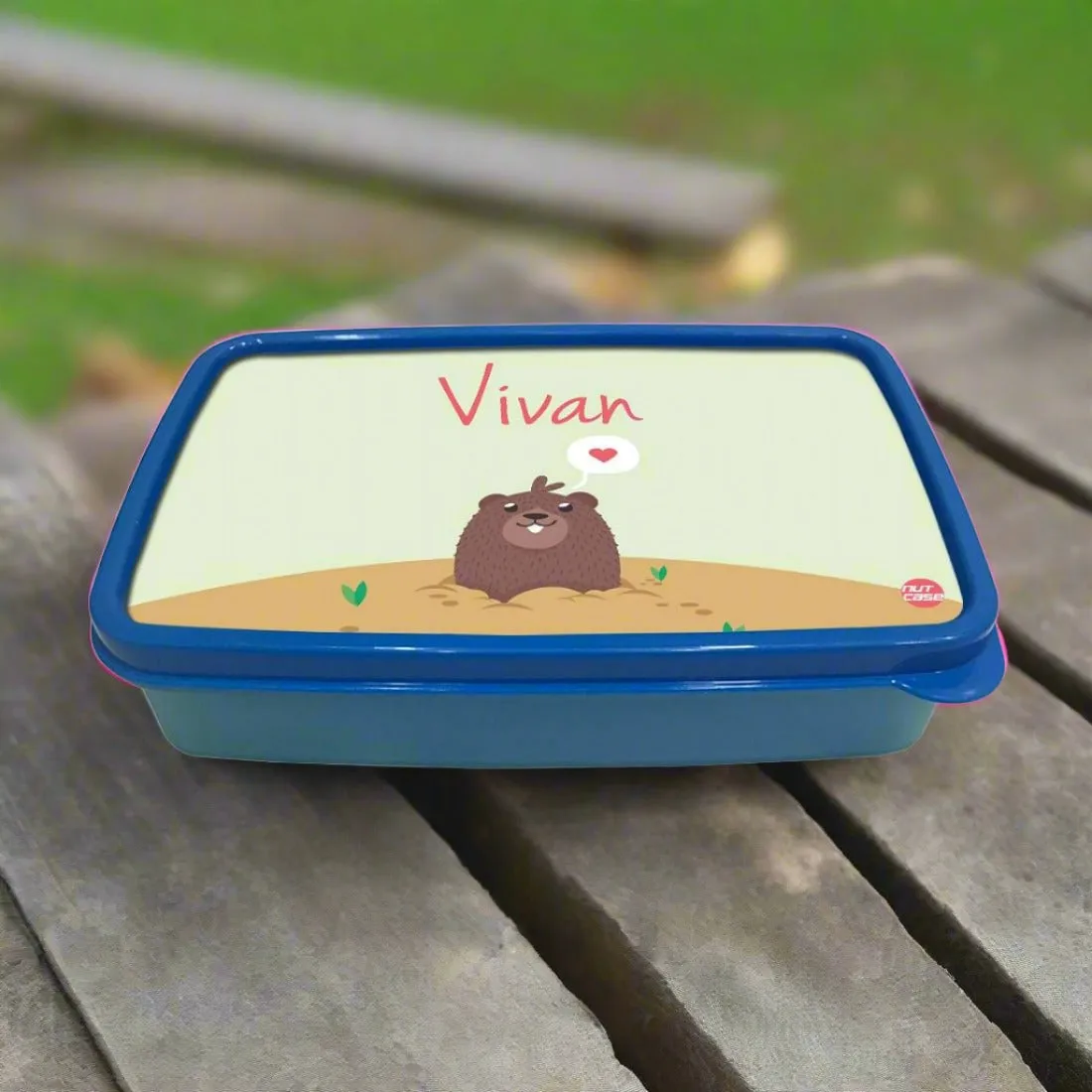 Personalized Snack Box for Kids Plastic Lunch Box for Boys -Bear