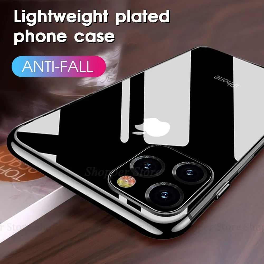 Phone Case For iPhone 11 Pro Max 2019 11 Pro X XR XS Max Fashion Soft Plating Protective Cases For iPhone X 6S 7 8 Plus 11 Pro