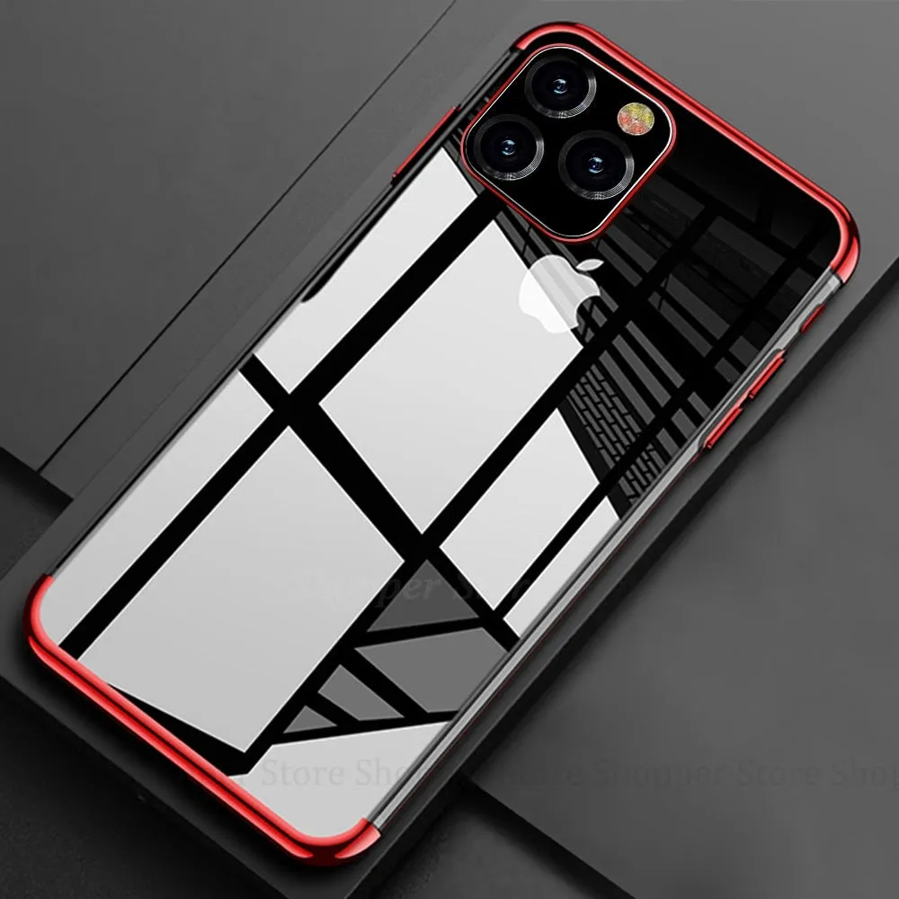 Phone Case For iPhone 11 Pro Max 2019 11 Pro X XR XS Max Fashion Soft Plating Protective Cases For iPhone X 6S 7 8 Plus 11 Pro