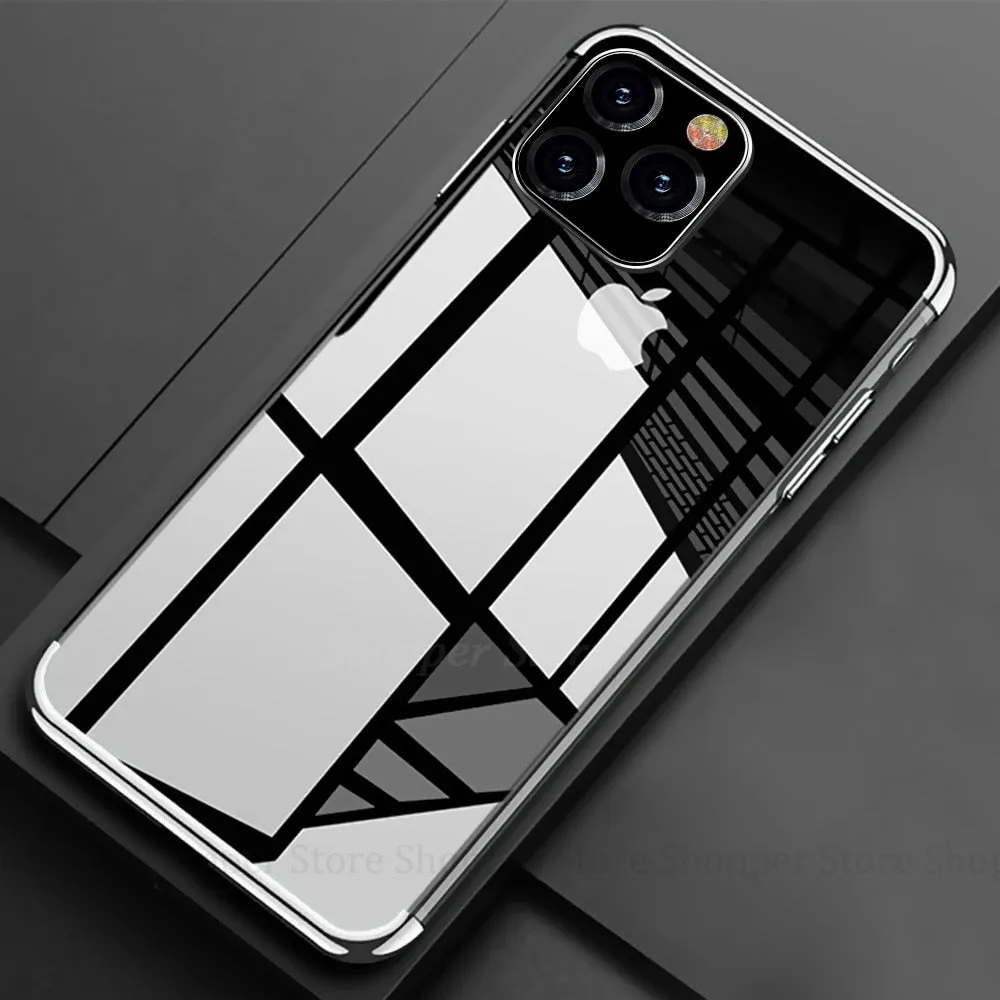 Phone Case For iPhone 11 Pro Max 2019 11 Pro X XR XS Max Fashion Soft Plating Protective Cases For iPhone X 6S 7 8 Plus 11 Pro