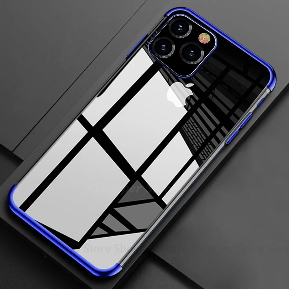 Phone Case For iPhone 11 Pro Max 2019 11 Pro X XR XS Max Fashion Soft Plating Protective Cases For iPhone X 6S 7 8 Plus 11 Pro