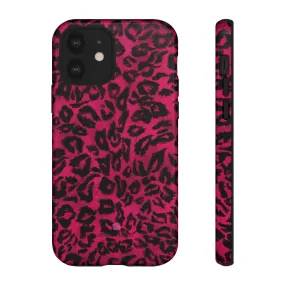 Pink Leopard Designer Tough Cases, Animal Print Best Case Mate iPhone Samsung Case-Made in USA