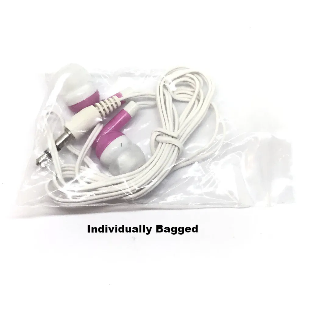 Pink Stereo Earbud Headphones