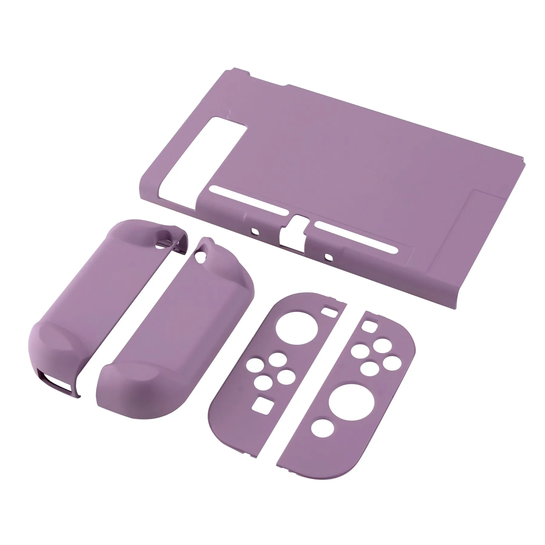 PlayVital Dark Grayish Violet Back Cover for Nintendo Switch Console, NS Joycon Handheld Controller Separable Protector Hard Shell, Soft Touch Customized Dockable Protective Case for Nintendo Switch - NTP328