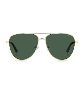 Polaroid Men's Green Aviator Sunglasses