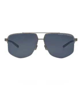 Porsche Design Men's Blue-Black Aviator Sunglasses