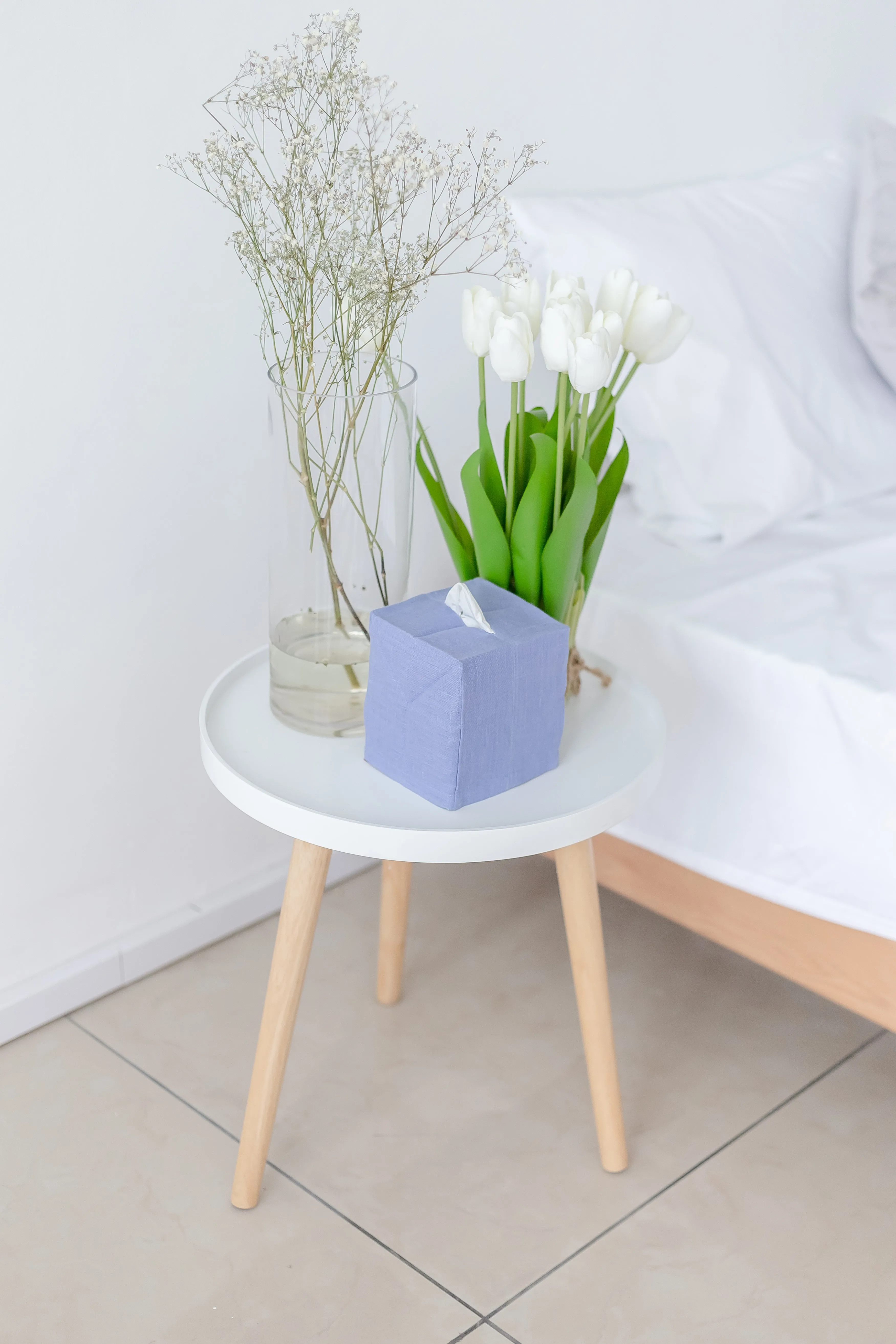 Purple Cornflower Tissue Box Cover