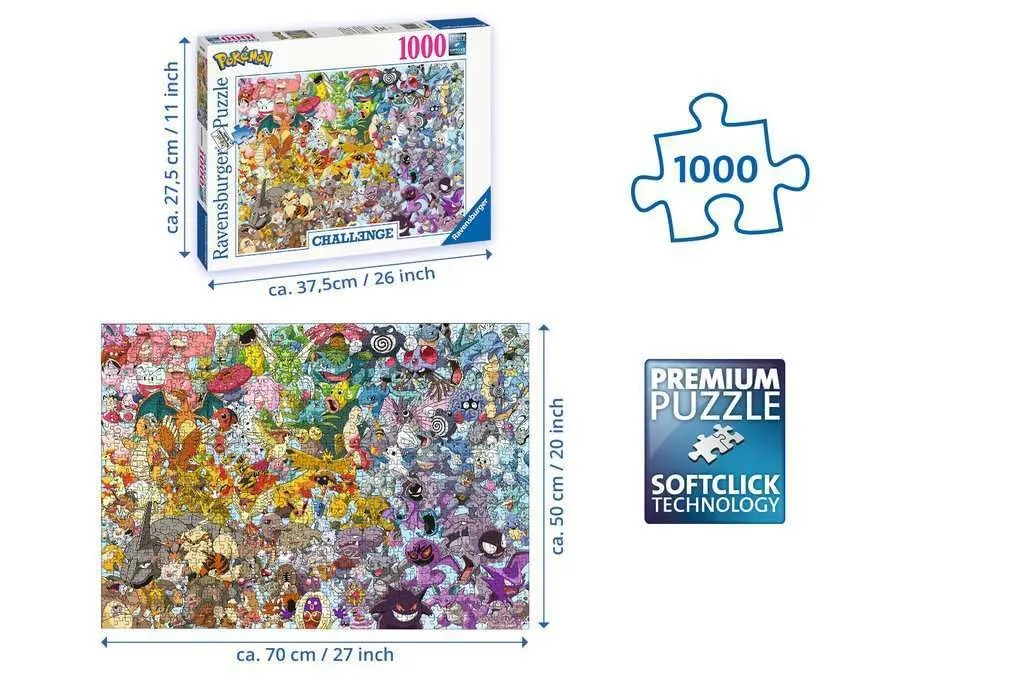 Ravensburger 1000 Piece Pokémon Challenge Jigsaw Puzzle For Ages 12 