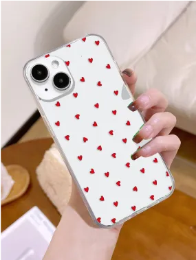 Red Heart Clear Silicon Cover