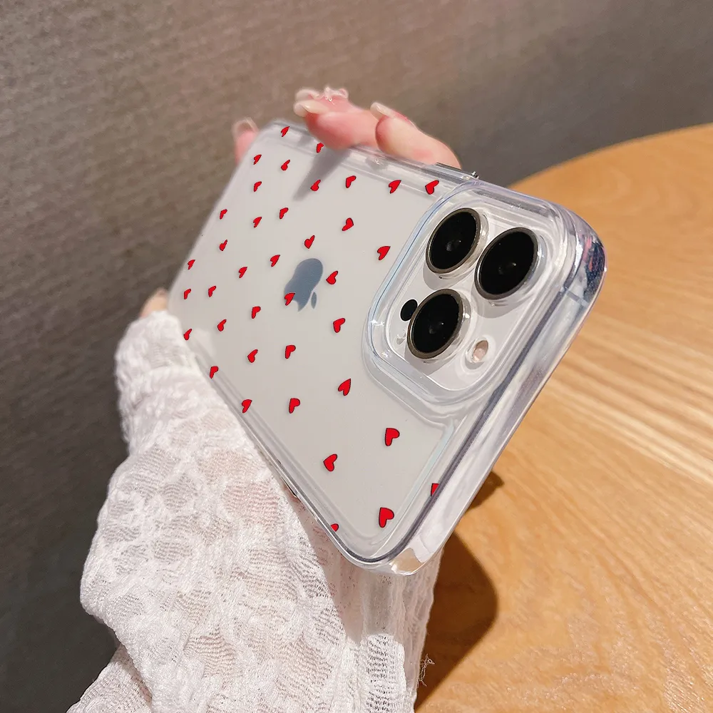 Red Heart Clear Silicon Cover