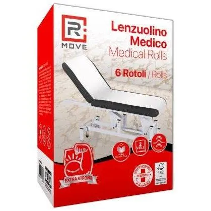 RMove 1 Conf. da 6pz 60 cm x 60 m Lenzuolino Medico 2 Veli Pura Cellulosa