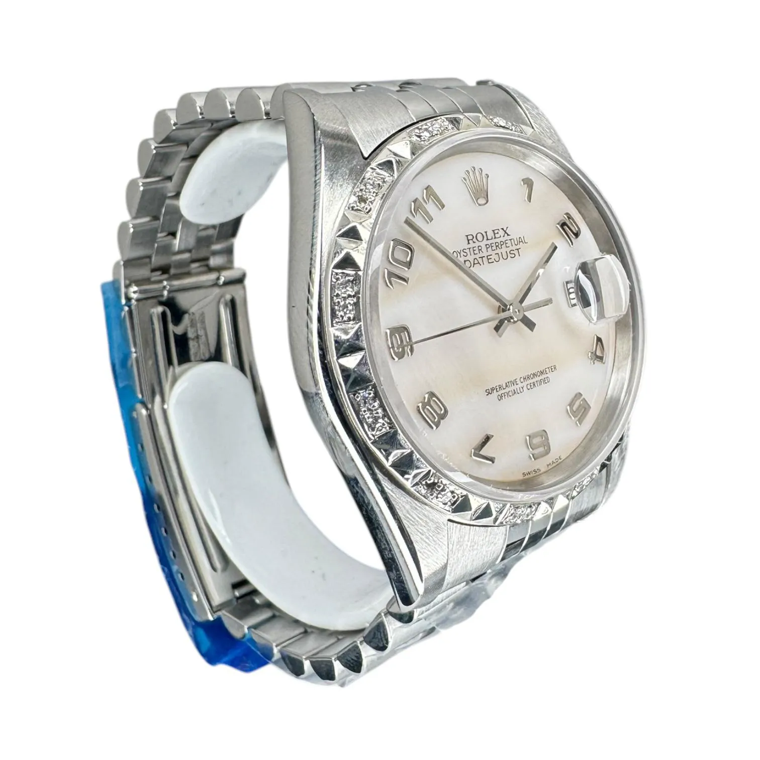 Rolex 16234 Mother of Pearl Dial Customized Diamond Bezel