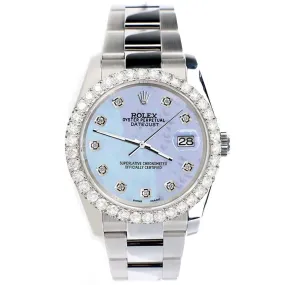 Rolex Datejust  36mm 2.7ct Diamond Bezel/Purple MOP Diamond Dial Watch TFJ-142507901