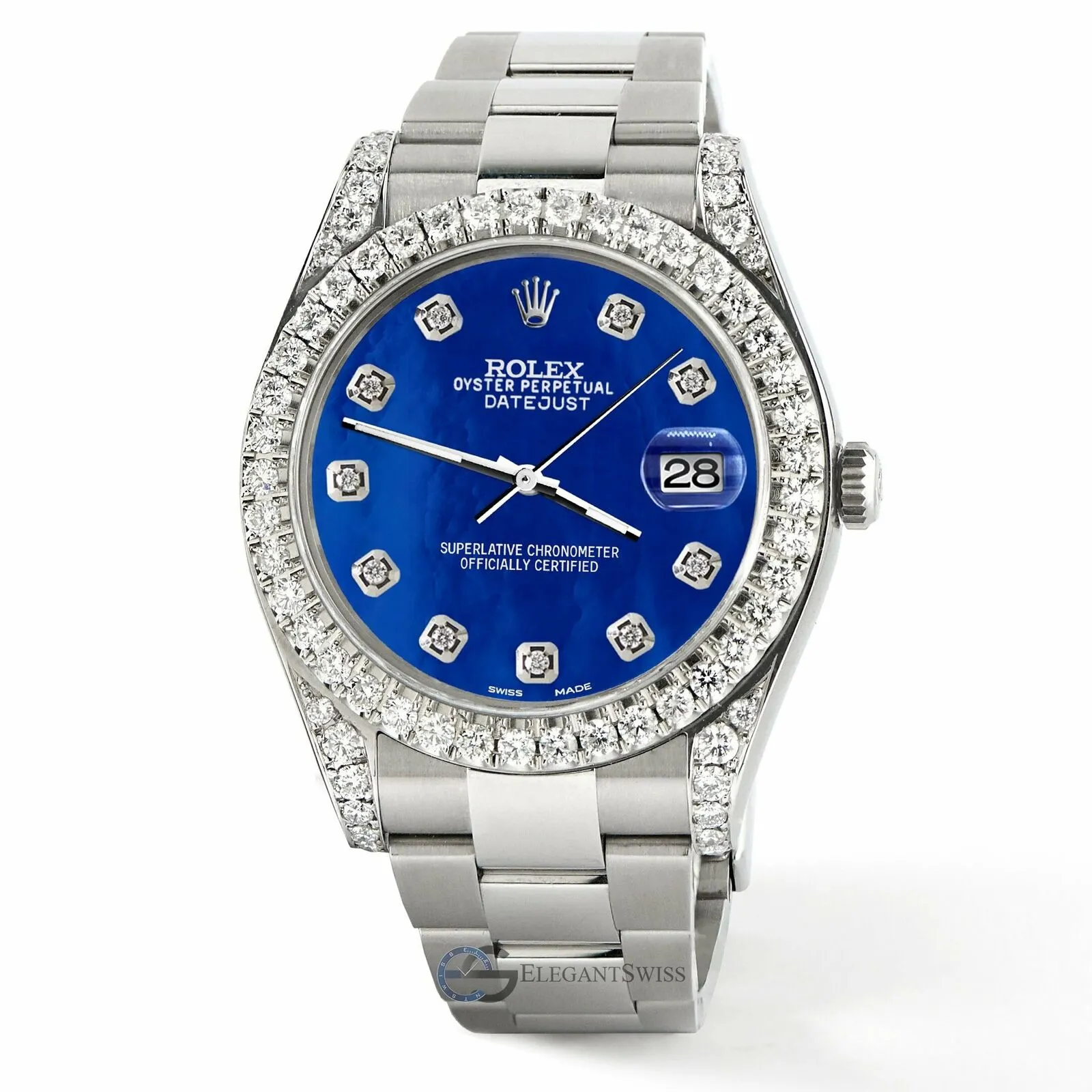 Rolex Datejust 41 126300 4.4CT Diamond Bezel/Lugs/Royal Blue  TFJ-142508772