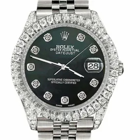 Rolex Datejust   Diamond Bezel/Lugs/Black MOP   TFJ-142508594